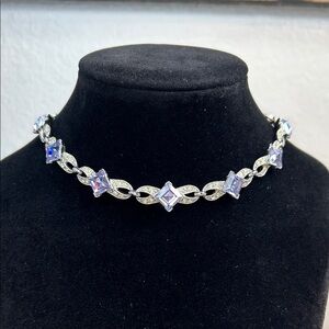Bogoff Spectacular Silver and Purple Women's Necklace